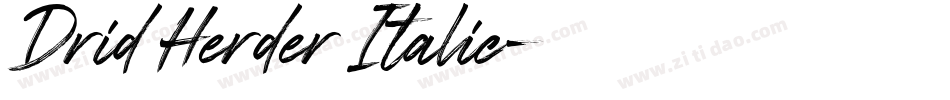 Drid Herder Italic字体转换